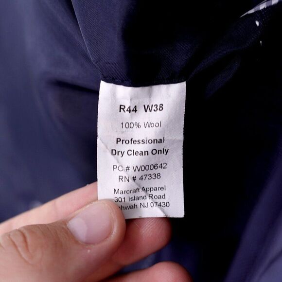 Tommy Hilfiger Wool Polka‎ Dot Peak Lapel 2 Button Suit Jacket 42R Or Slim 44R - Picture 11 of 14